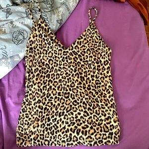 cheetah print cropped tank